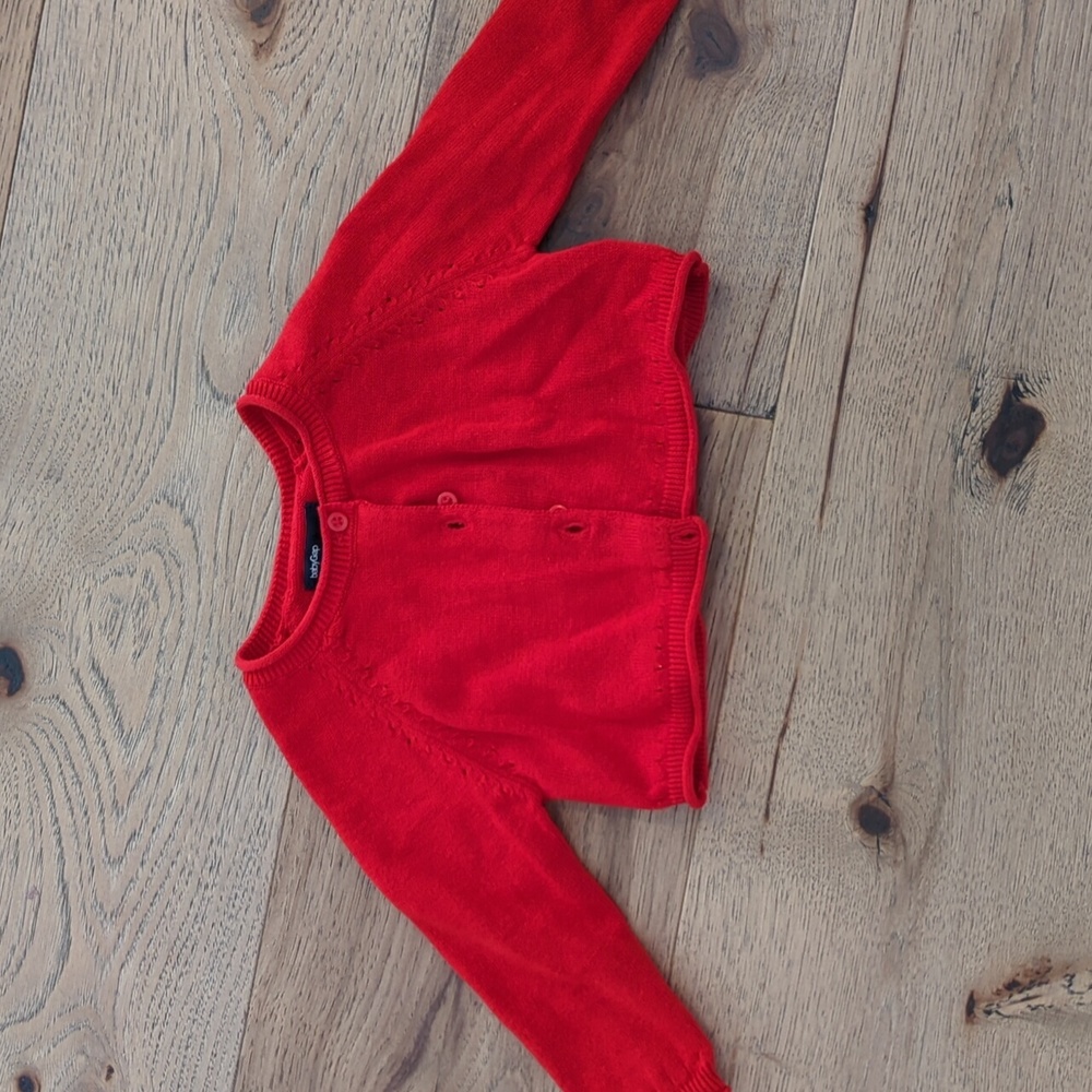 Baby Gap 3-6 Month Red Cardigan Bolero